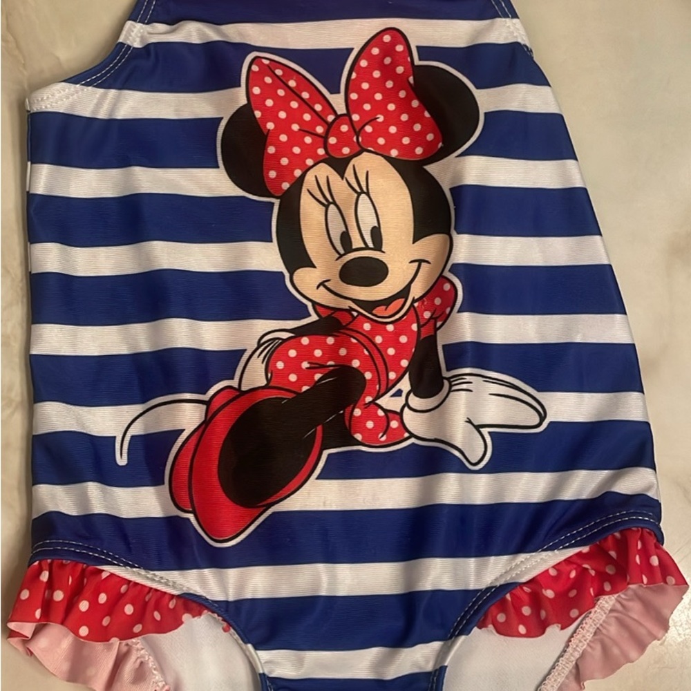 Disney Toddler Swim Top in Blue, White & Red